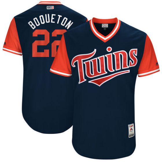 Men Minnesota Twins #22 Boqueton Blue New Rush Limited MLB Jerseys->milwaukee brewers->MLB Jersey